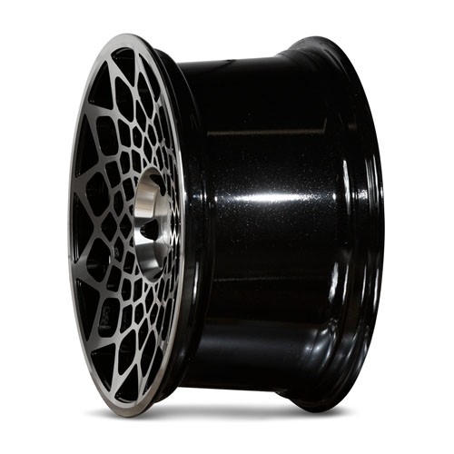 RADI8 B12 8.5x19 5X112 45 Gloss black machine face 66,6 Velgen