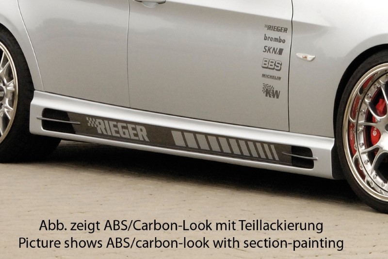 Zijskirts passend voor BMW E90 ABS Carbon-look Rieger