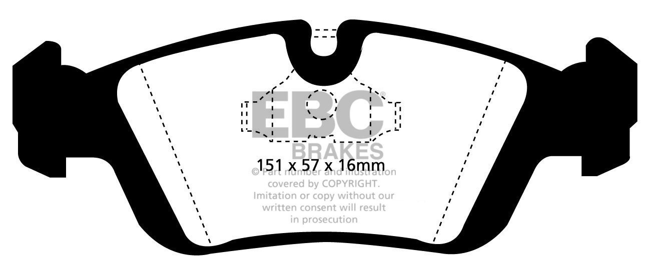 EBC Brakes WEISMANN MF 25 2.5 93-2000 Remblokken voorzijde