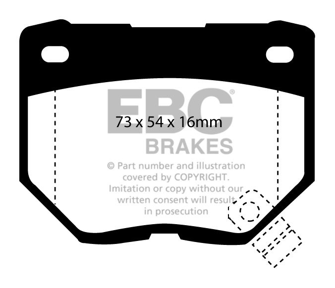 EBC Brakes SUBARU Impreza 2.0 Turbo WRX 2001-2005 Remblokken ach