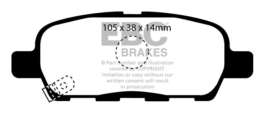 EBC Brakes INFINITI EX37 3.7 2008-.. Remblokken achterzijde