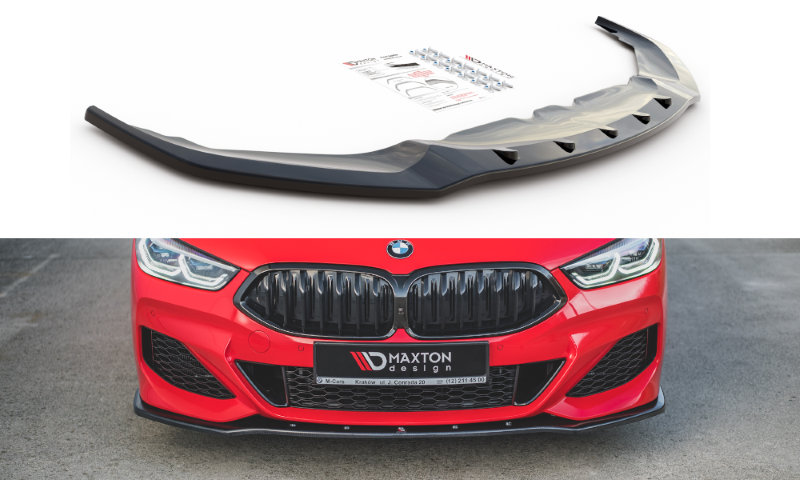Voorspoiler passend voor BMW M850i G15 V.1 Glanzend Zwart