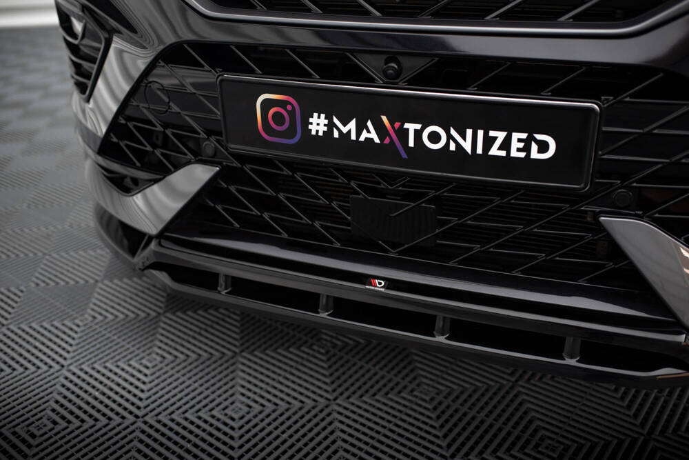 Voorspoiler passend voor Cupra Ateca FL Maxton Glans Zwart