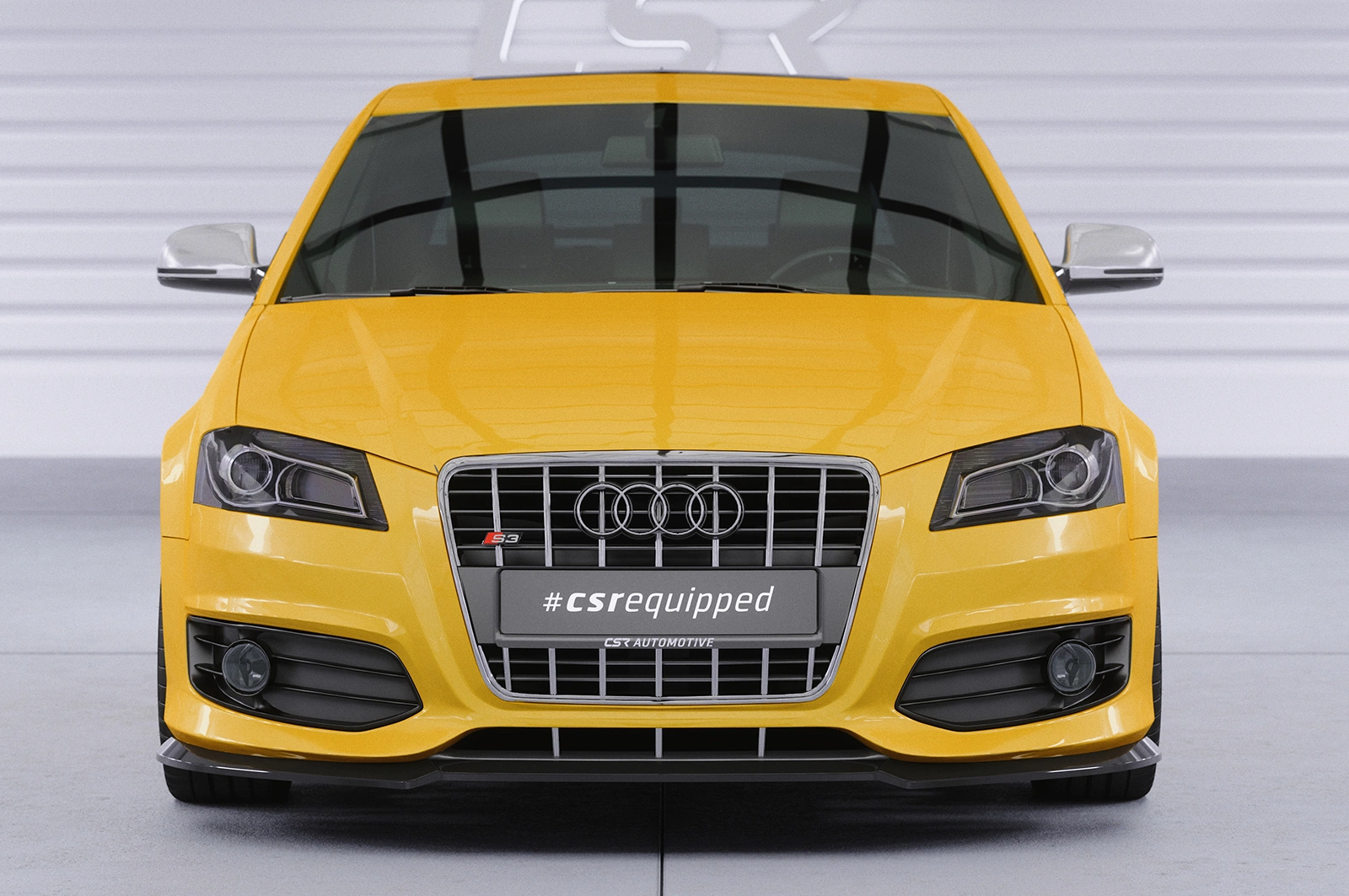 Voorspoiler passend voor Audi S3 (8P/8PA) glans zwart