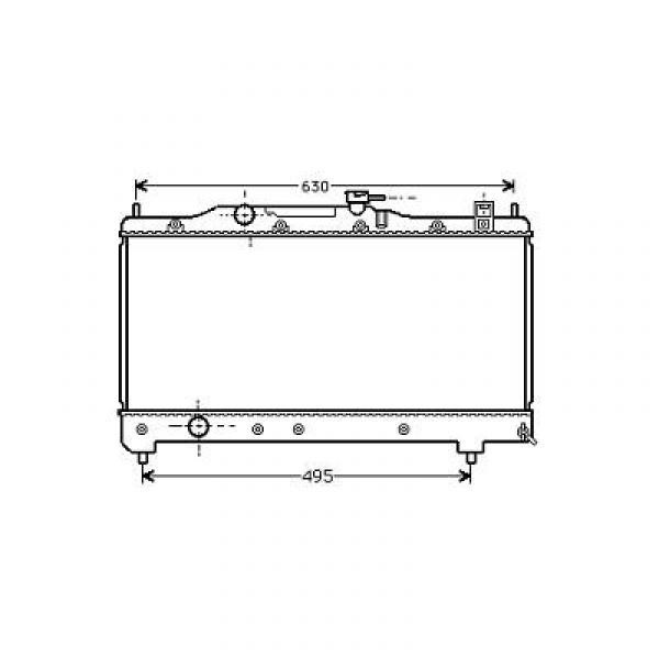Radiator TOYOTA AVENSIS 97->> 325x660x16 1.6/1.8 81KW