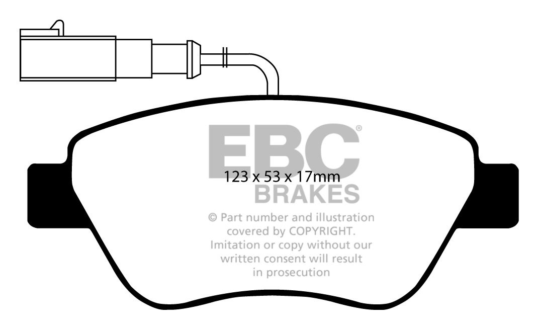 EBC Brakes FIAT Stilo 1.4 2003-2007 Remblokken voorzijde greenst