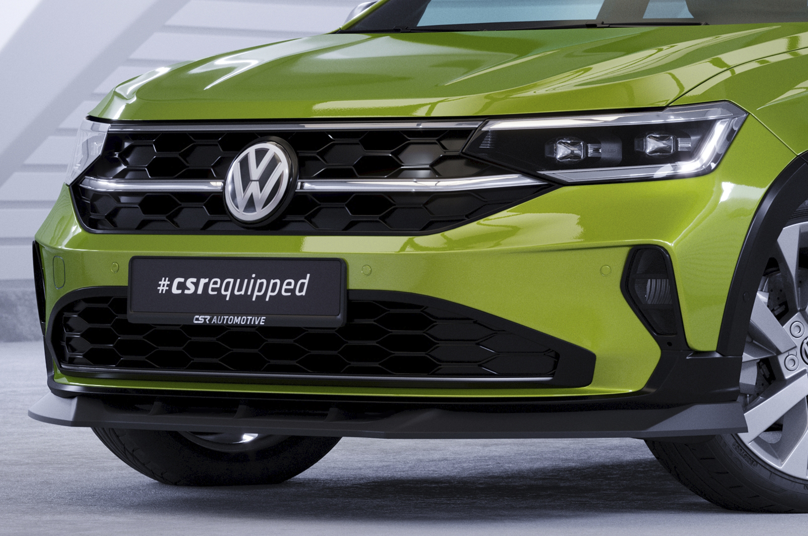 Voorspoiler passend voor Volkswagen Taigo CSR Glans Zwart