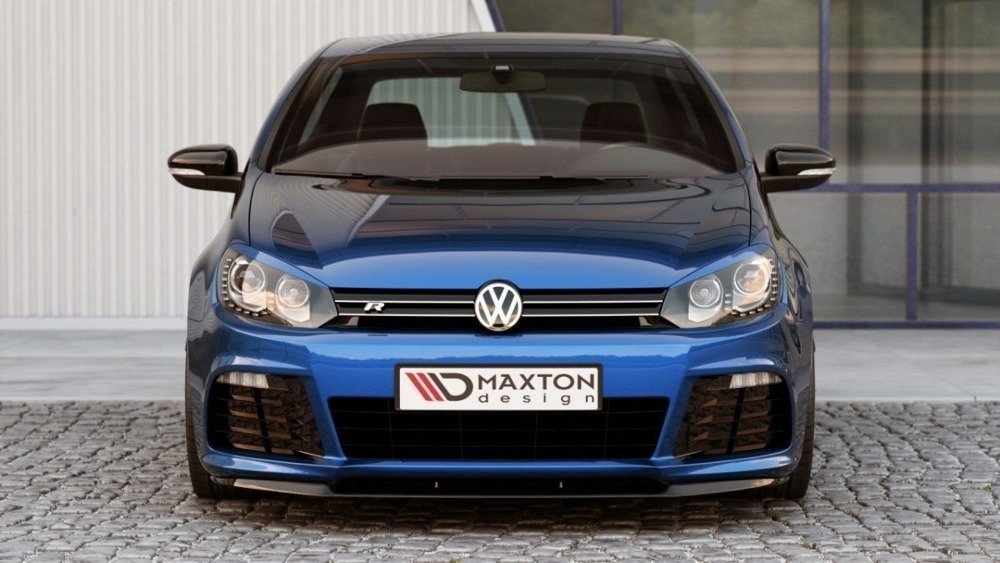 Voorspoiler passend voor VW Golf 6 R Cupra Look Glans Zwart