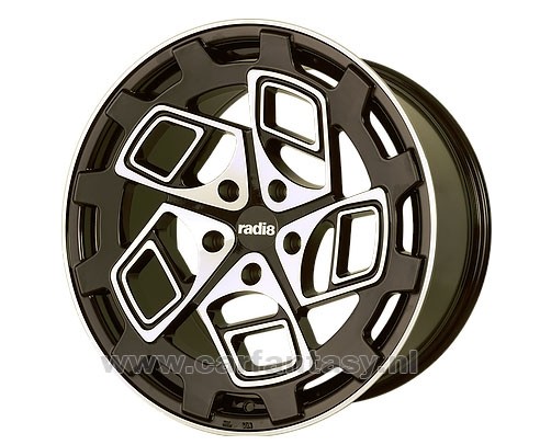 RADI8 CM9 8.5x18 5x112 40 Black / Machine Face 66,6 Velgen