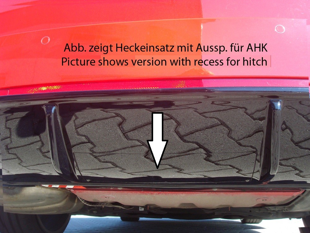 Achterbumper Diffuser Glossy Black Rieger Skoda Octavia RS 5E met trekhaa