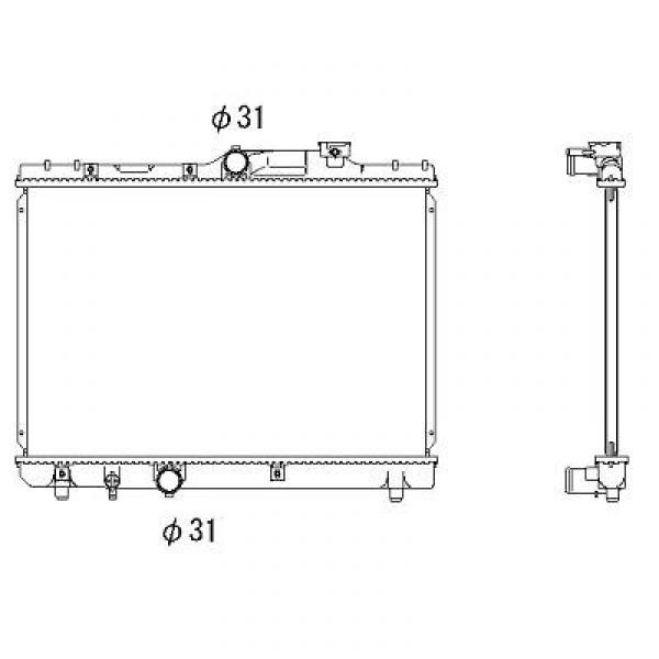 Radiator COROLLA 92-02 350x525x18 1.3/1.6 -AC