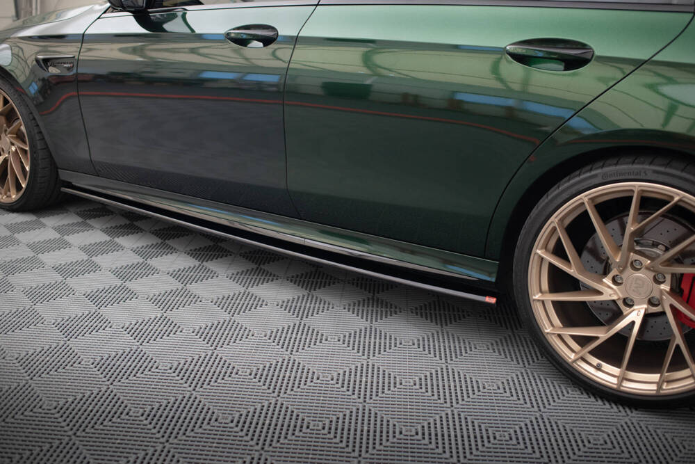 Zijskirts passend voor Mercedes AMG E63 W213 FL Glans Zwart
