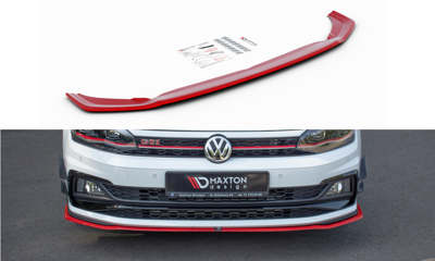 Voorspoiler passend voor VW Polo MK6 GTI Glans Zwart