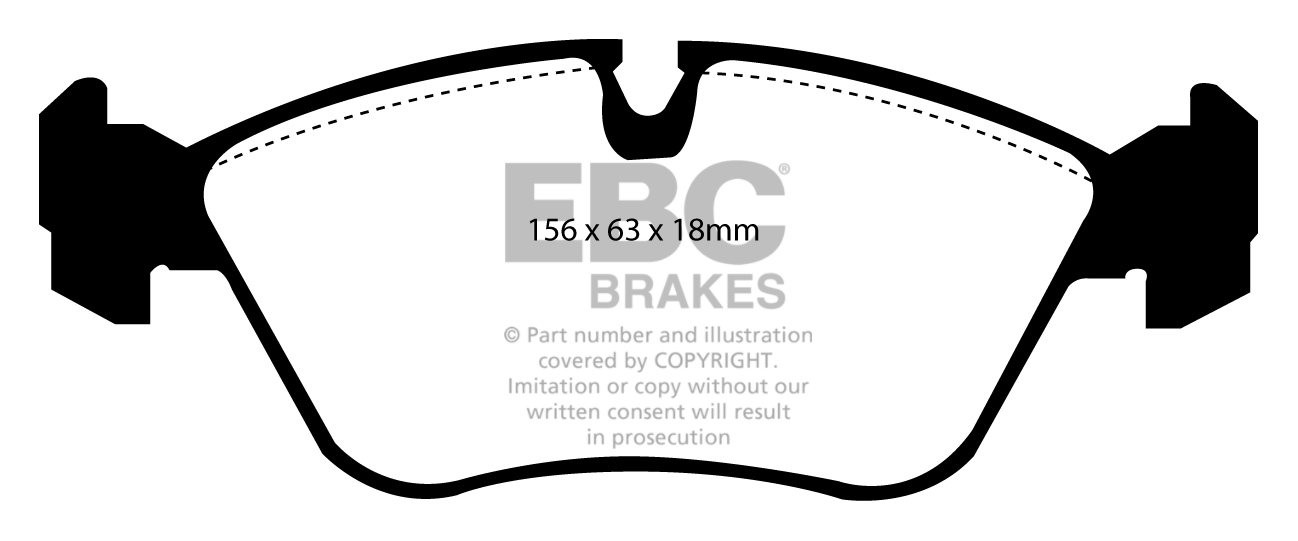 EBC Brakes VOLVO C70 2.0 Turbo 99-2005 Remblokken voorzijde reds