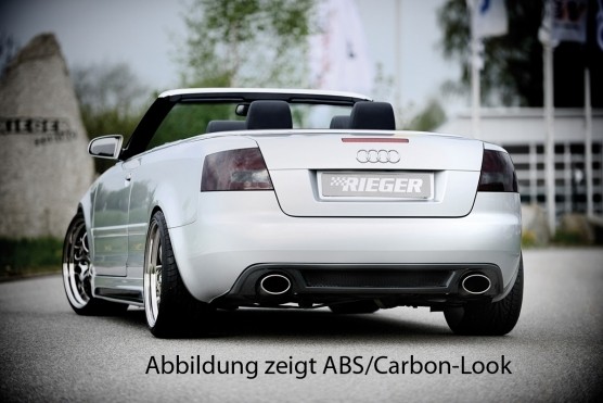 Achterbumper Diffuser passend voor Audi A4 cabrio (8H) ABS 02- sport Rieger