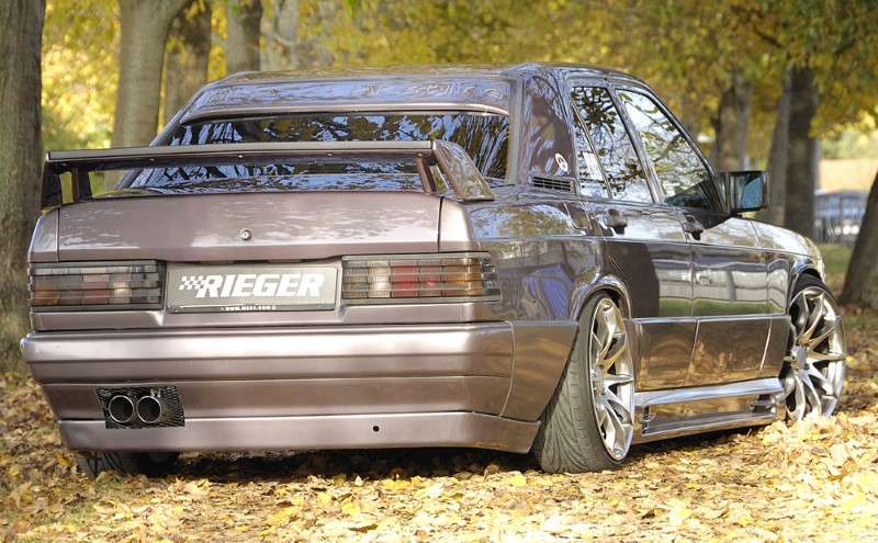 Zijskirts passend voor Mercedes W201 vanaf 89 met 2 schacht en 2 uitsnedes Ri