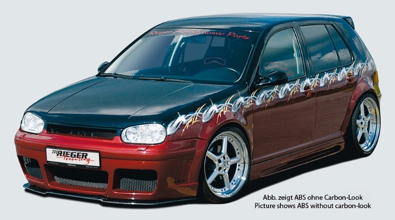 Zijskirts passend voor VW Golf IV ABS Carbon-look Rieger