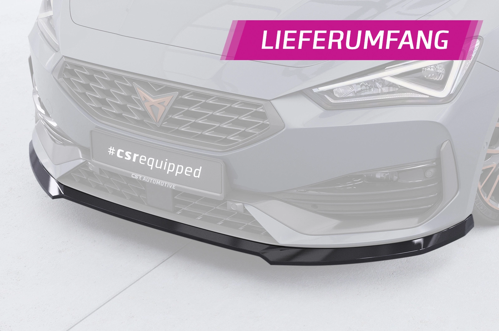 Voorspoiler passend voor Cupra Leon 4 (Typ KL) Glans Zwart van CSR Automotive (2020-)