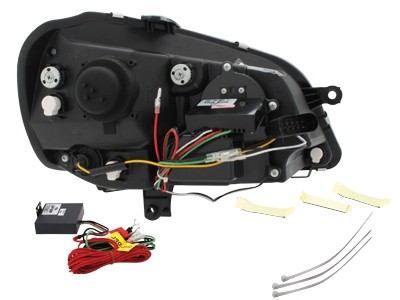 Koplampen passend voor VW Polo 9N3 05-09 Devil Eyes real DRL LED Chroom