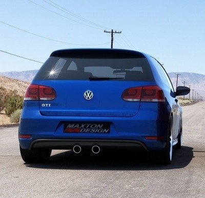 Diffuser passend voor VW Golf 5 R32 Look Voor VW Golf 6 GTI Glans Zwart