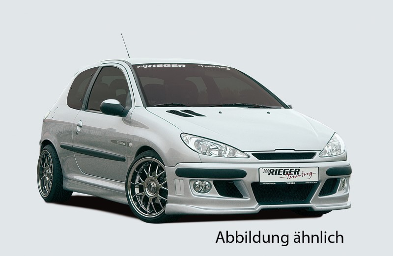 Voorbumper zonder air intakes met SPI Peugeot 206 Rieger