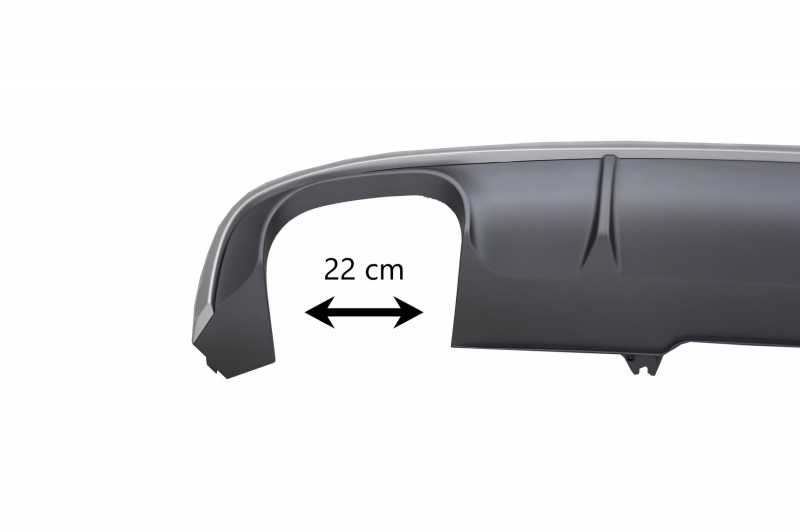 Achterbumper Diffuser passend voor Audi A4 B9 2015-2019 S4 S-Line