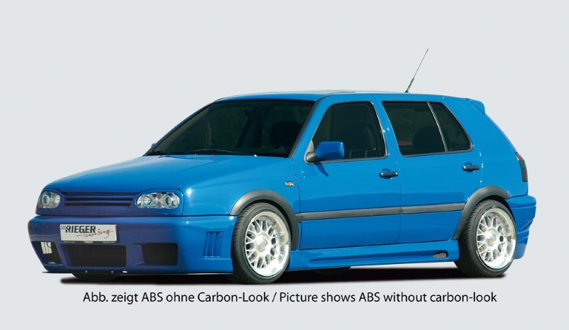 Zijskirts passend voor VW Golf III en 4 Cabrio ABS Carbon-look Rieger