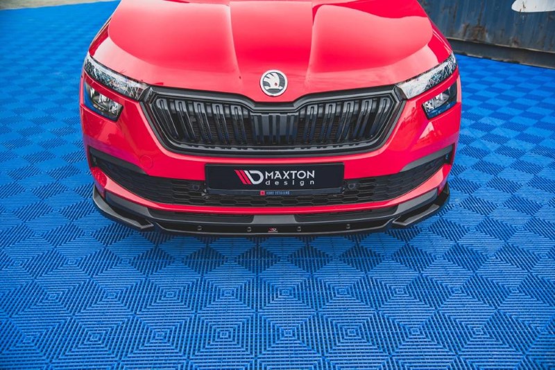 Voorspoiler passend voor Skoda Kamiq Maxton Design glans zwart V.1