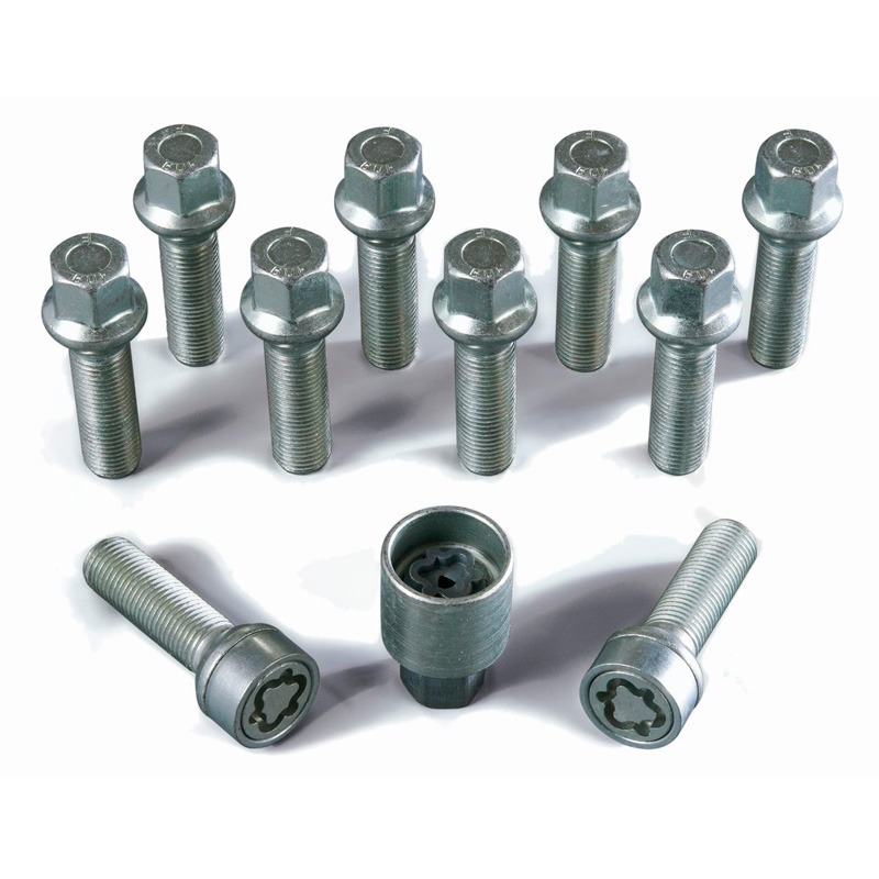 H&R Wielboutenset bolkonisch R14 M14x1.50 - Lengte 45mm - 10 stuks - incl. wielsloten