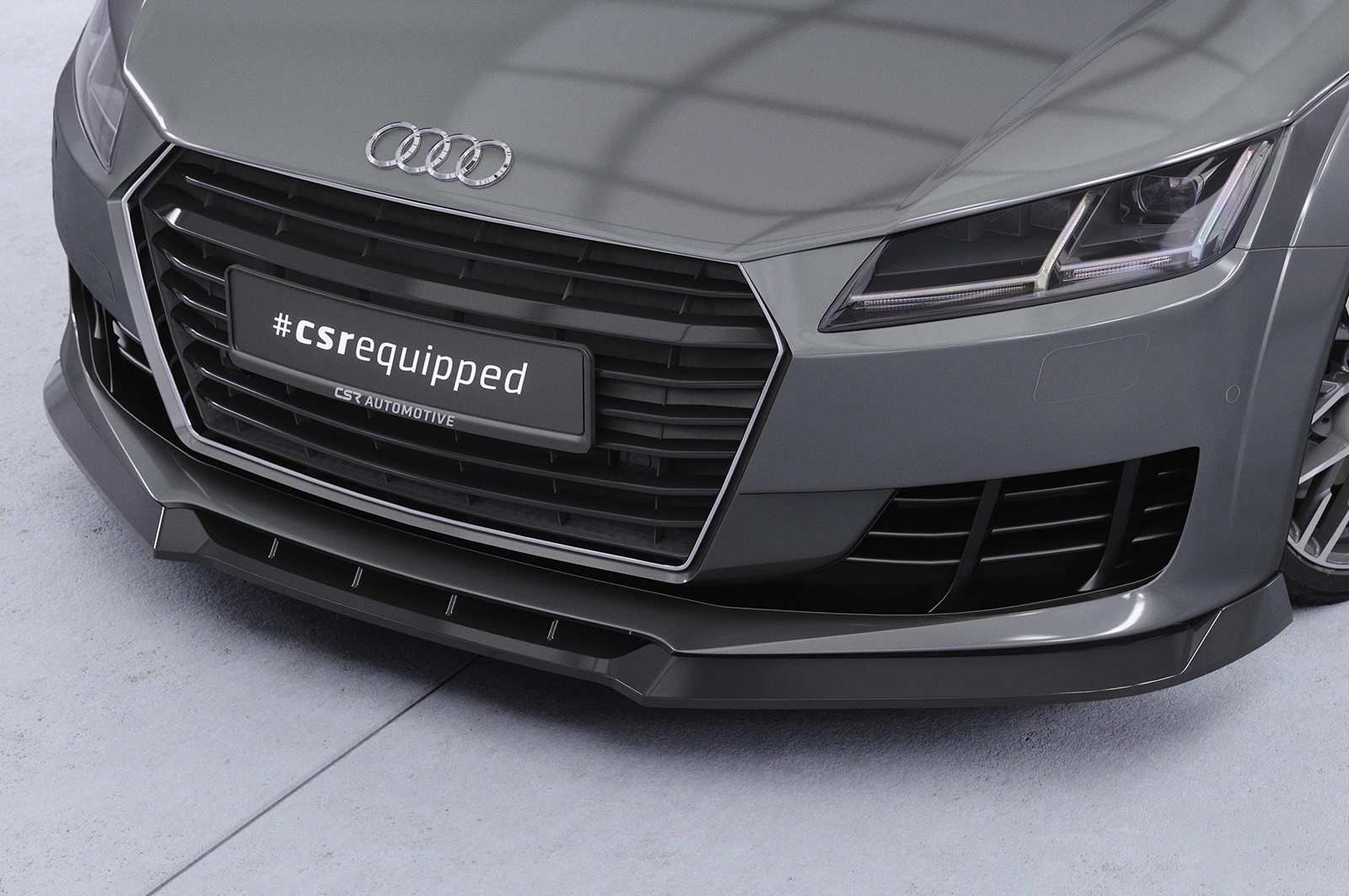 Voorspoiler passend voor Audi TT FV/8S Glans Zwart - CSR Design