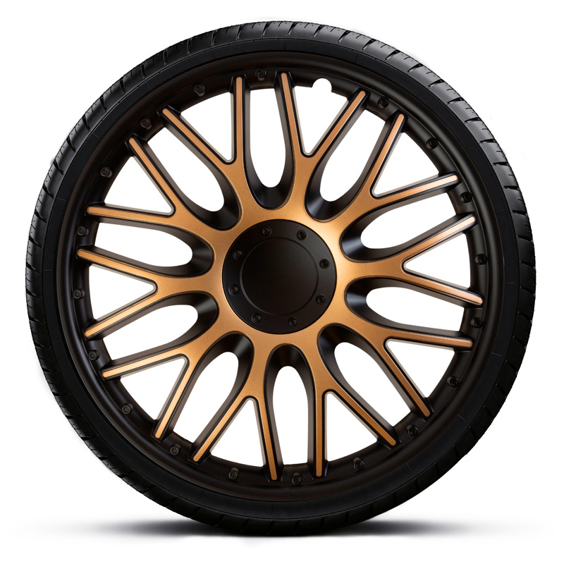 4-Delige J-Tec Wieldoppenset Orden 15-inch zwart/goud