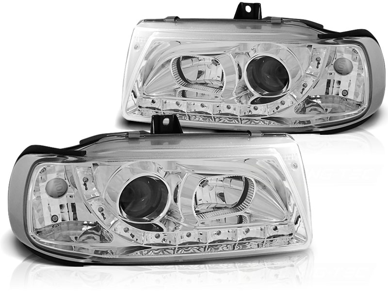 Koplampen passend voor Seat Ibiza 6K LED Devil Eyes DRL look chroom