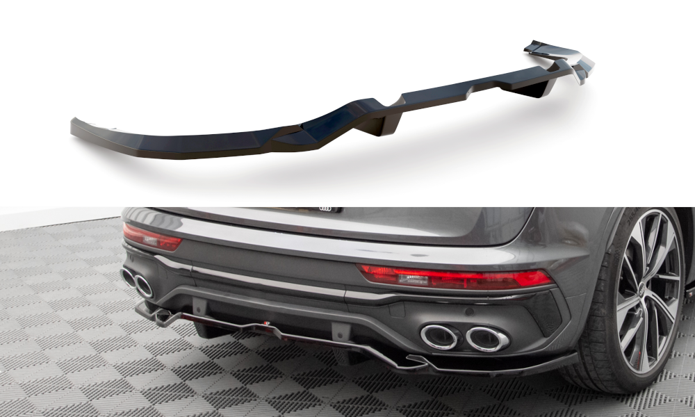 Diffuser passend voor Audi SQ5 Sportback Facelift 2020 - Maxton Glans Zwart