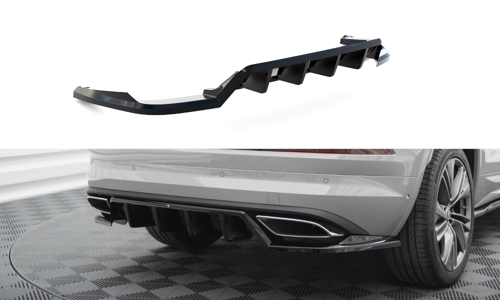 Diffuser passend voor Skoda Kodiaq RS FL Maxton Glans Zwart