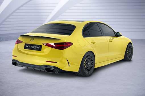 Spoiler passend voor Mercedes C Klasse W206 AMG Pakket CSR Glans Zwart