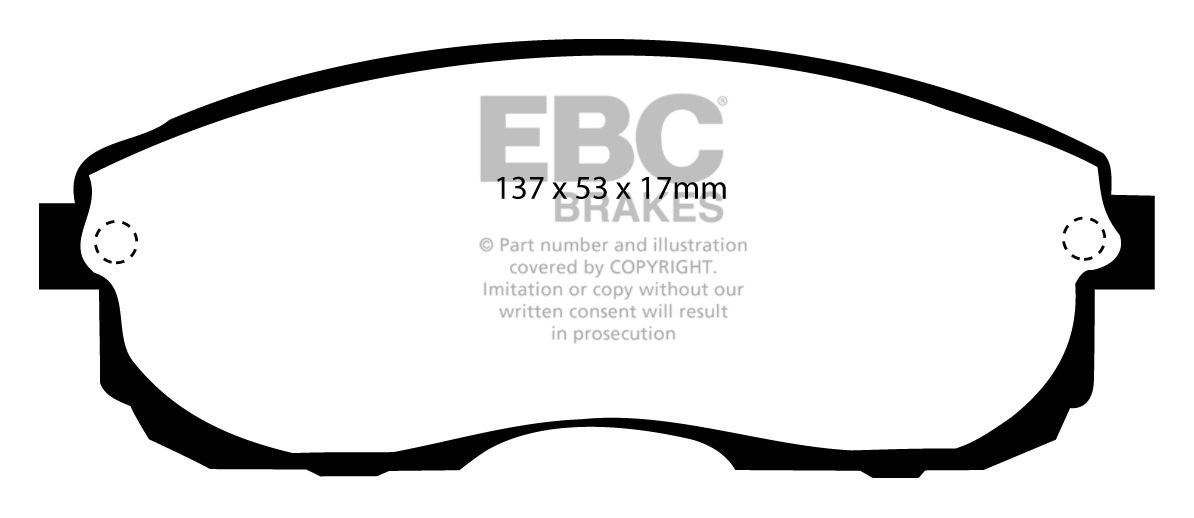 EBC Brakes NISSAN Stagea 2.5 96-2001 Remblokken voorzijde