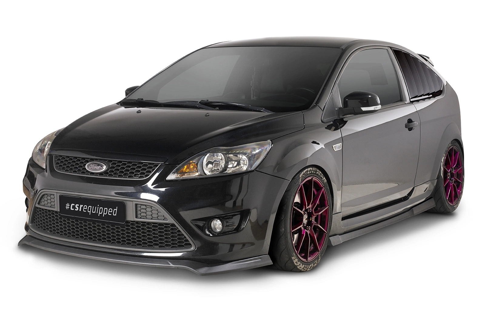 Voorspoiler Ford Focus MK2 ST 2007–2010 (Facelift) – CSR Automotive – Glans Zwart