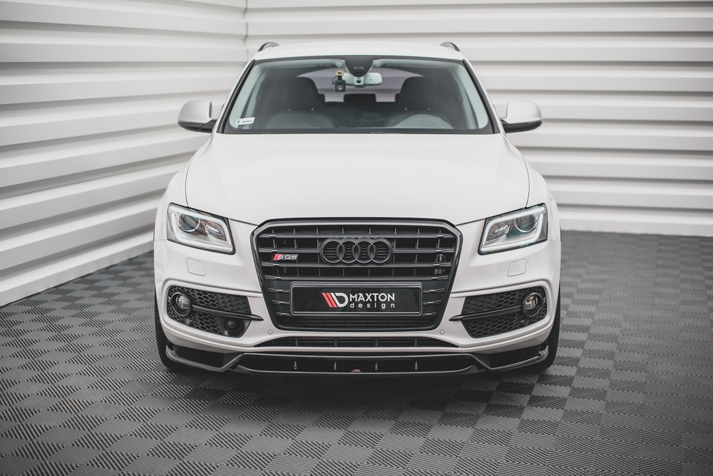 Voorspoiler passend voor Audi SQ5 Q5 S-Line MK1 8R Glans Zwart