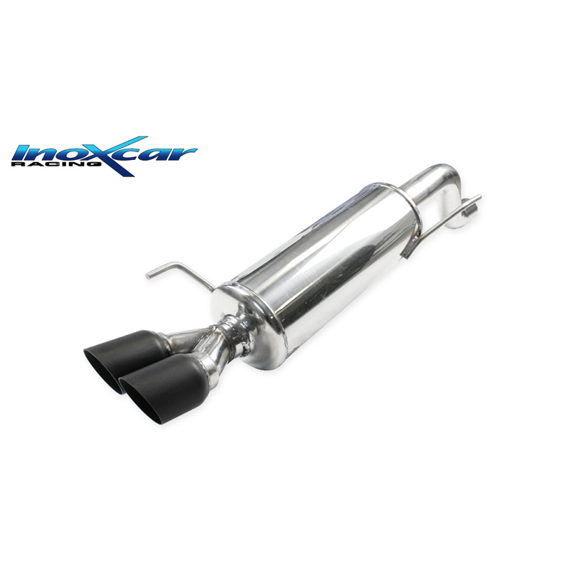 100% RVS Sportuitlaat  Fiat Punto EVO 1.4 Turbo MultiAir 165pk 2010- 2x80mm Ceramic Black