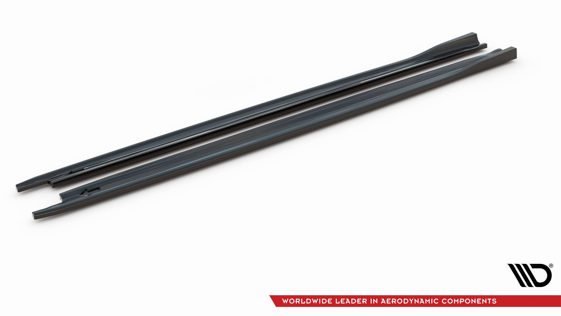 Zijskirts V.2 Skoda Octavia RS Liftback / Combi MK4 Facelift Maxton Glanzend zwart