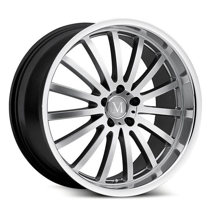 Velgen Mandrus Millenium 18x9,5 5x112 ET35 Zilver + Machined Ran