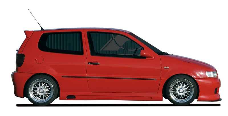 Zijskirts passend voor VW Polo 6N Rieger met uitsnede