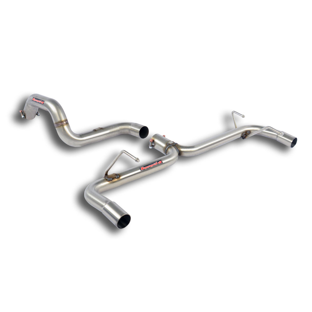 695 ABARTH 1.4T "Tributo Ferrari" (180 Hp) 2009 Rear pipe kit Right - Left (Muffler delete)