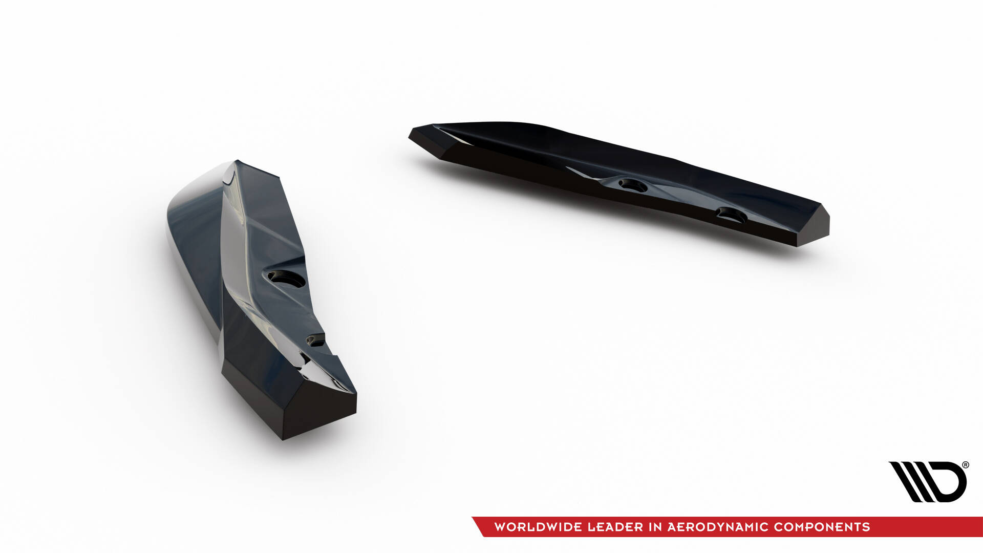 Achterzij spoilers V.4 BMW M135i / 1 M-Pack F70 Maxton Glanzend zwart