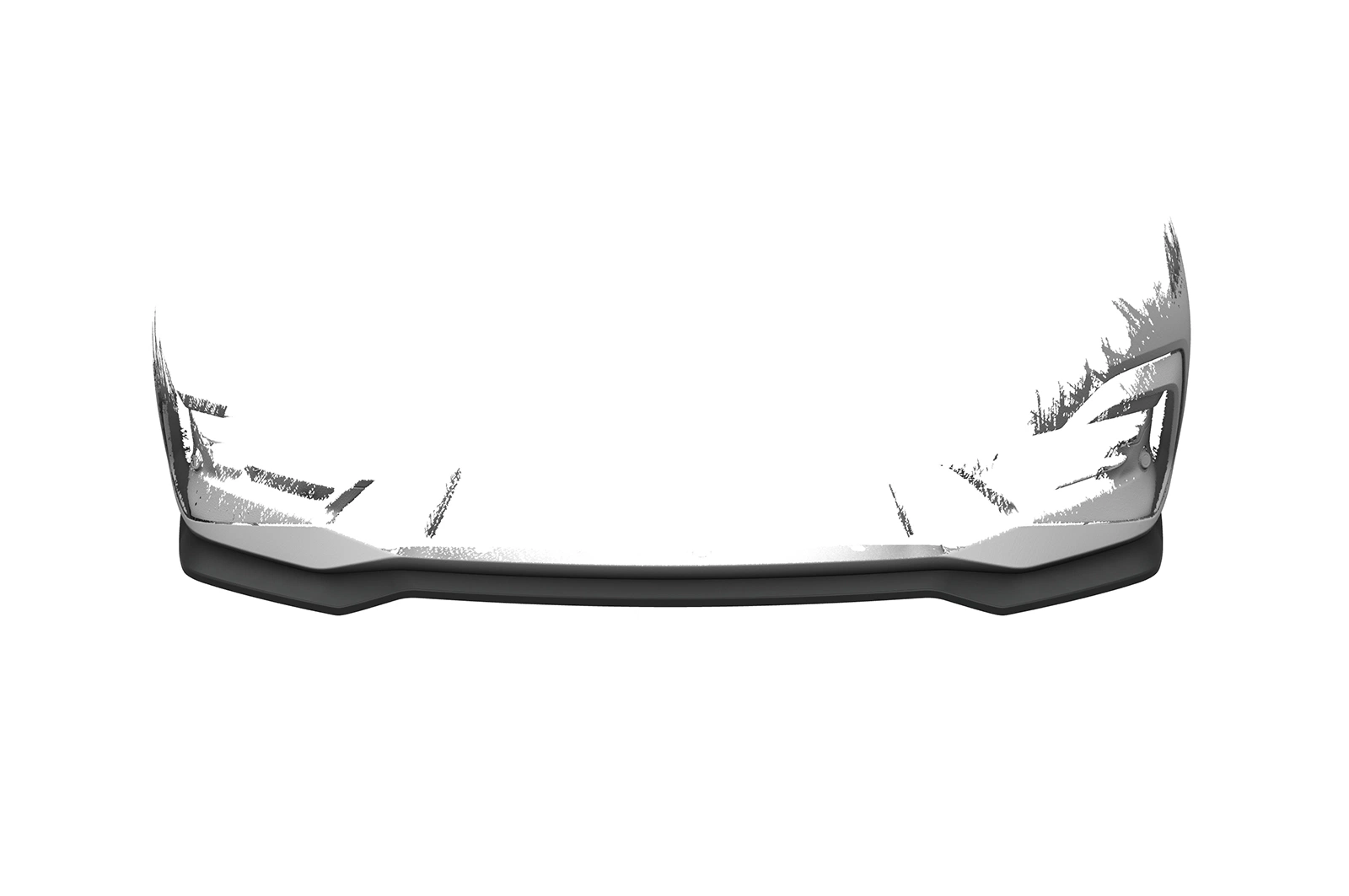 Voorspoiler passend voor BMW 2-Serie F45 Active Tourer 03/2018-2021 (LCI) Glans Zwart