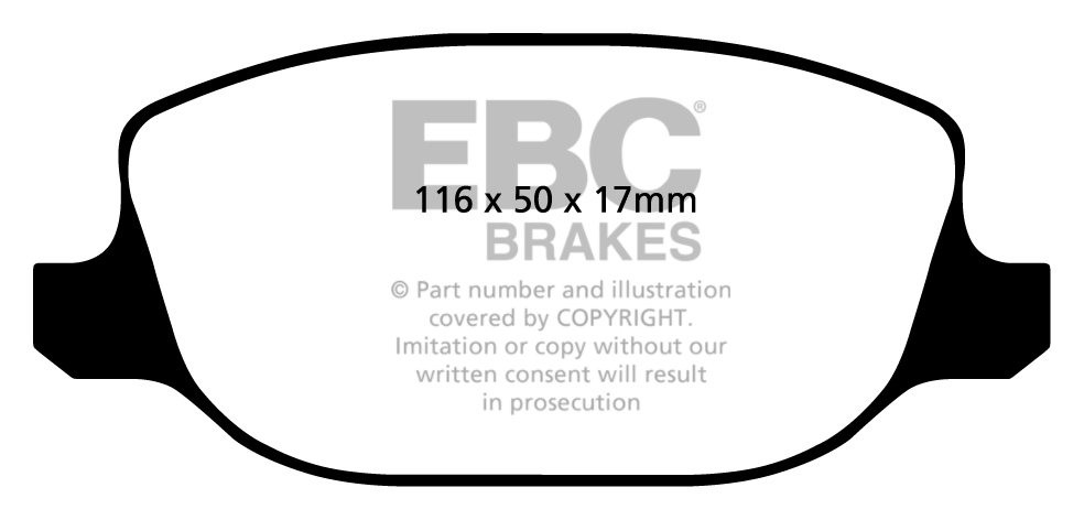 EBC Brakes LANCIA Thesis 2.4 TD 2001-.. Remblokken achterzijde