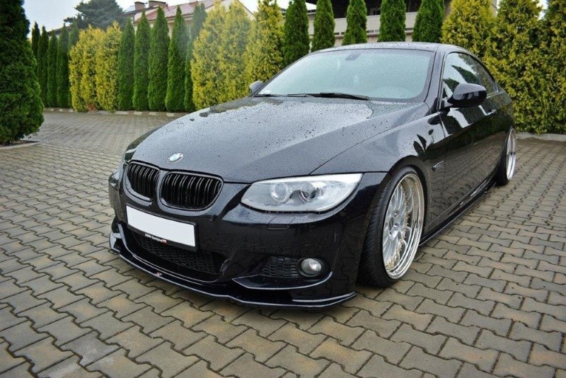 Voorspoiler BMW 3 E92 M-PACK FACELIFT V.2 Glanzend Zwart