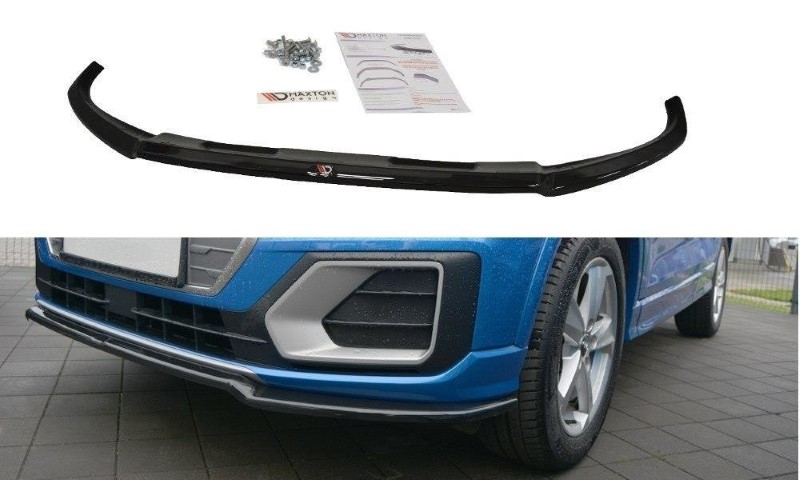 Voorspoiler passend voor Audi Q2 MK.1 Glanzend Zwart
