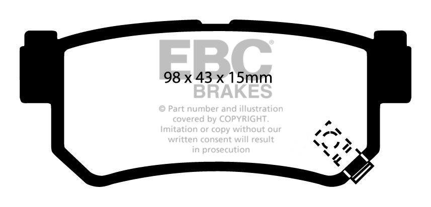 EBC Brakes SSANGYONG Actyon 2.3 2006-.. Remblokken achterzijde g
