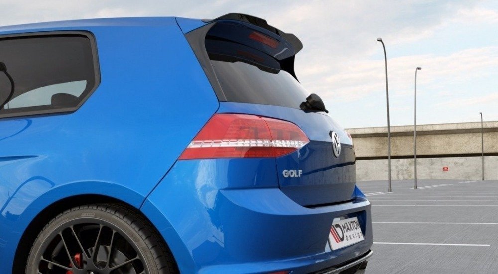 Opzetstuk Spoiler passend voor VW Golf 7 GTI / R Glans Zwart Maxton